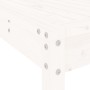 Set Bar da Giardino 3 pz Bianco in Legno Massello di Pino