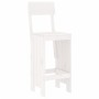 Set Bar da Giardino 7 pz Bianco in Legno Massello di Pino