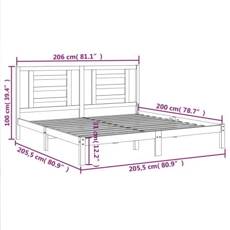 Giroletto in Legno Massello di Pino 200x200 cm