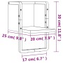 Mensola a Parete con Asta Rovere Fumo 20x25x30 cm