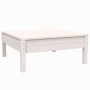 Set Divani da Giardino 3 pz con Cuscini Bianco in Massello Pino