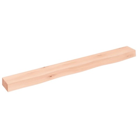 Ripiano a Parete 100x10x6 cm Legno Massello Rovere Non Trattato