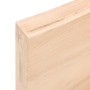 Ripiano a Parete 100x10x6 cm Legno Massello Rovere Non Trattato