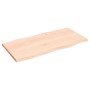 Piano per Tavolo 80x40x2 cm in Rovere Non Trattato Bordi Vivi