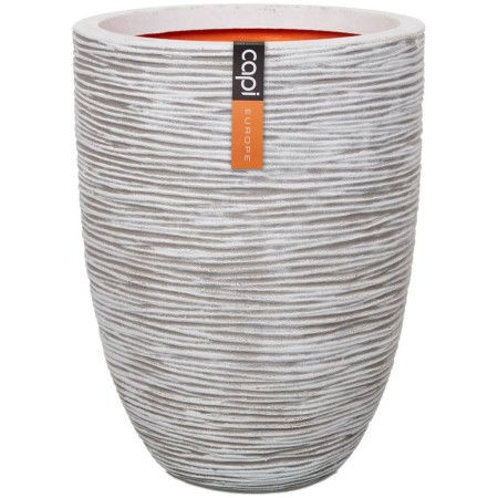 Capi Vaso Nature Rib Elegante Basso 46x58 cm Avorio KOFI783