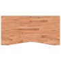 Piano per Scrivania 100x(45-50)x4 cm Legno Massello di Faggio