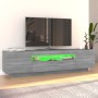 Mobile Porta TV con Luci LED Grigio Sonoma 160x35x40 cm