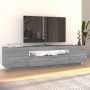 Mobile Porta TV con Luci LED Grigio Sonoma 160x35x40 cm