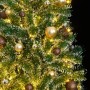 Albero di Natale Artificiale con 300 LED Palline e Neve 240 cm