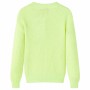 Maglione da Bambina Lavorato a Mano Giallo Neon 116