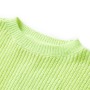 Maglione da Bambina Lavorato a Mano Giallo Neon 92