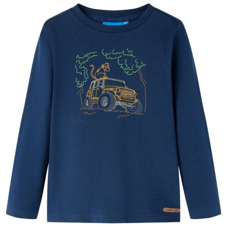 Maglietta per Bambini a Maniche Lunghe Blu Marino 104