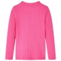 Maglietta da Bambina a Maniche Lunghe a Costine Fucsia 140