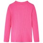 Maglietta da Bambina a Maniche Lunghe a Costine Fucsia 116