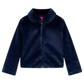 Cappotto per Bambini in Pelliccia Sintetica Blu Marino 104