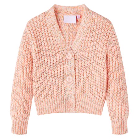 Cardigan da Bambina Lavorato a Maglia Rosa Misto 128