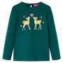 Maglietta da Bambino a Maniche Lunghe Verde Scuro 116
