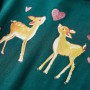 Maglietta da Bambino a Maniche Lunghe Verde Scuro 116