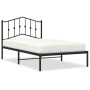 Giroletto con Testiera in Metallo Nero 100x190 cm