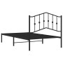 Giroletto con Testiera in Metallo Nero 100x190 cm