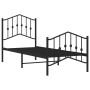 Giroletto con Testiera e Pediera Metallo Nero 75x190 cm
