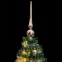 Albero Natale Artificiale 150 LED Palline e Neve Fioccata 120cm