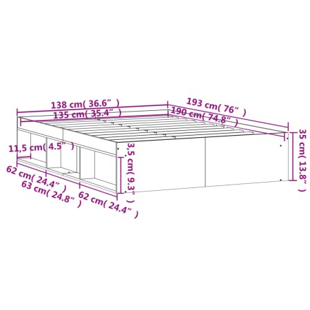 Giroletto Grigio Sonoma 135x190 cm Double