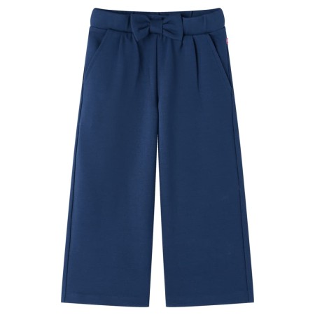 Pantaloni per Bambini a Gamba Larga Blu Marino 128