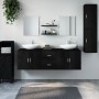 Set Mobili da Bagno 7 pz Nero in Legno Multistrato