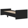 Giroletto Nero 75x190 cm Small Single in Legno Multistrato