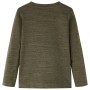 Maglietta Bambino Maniche Lunghe Cachi Scuro Mélange 92