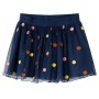 Gonna da Bambina in Tulle a Pois Blu Marino 116