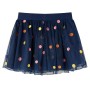 Gonna da Bambina in Tulle a Pois Blu Marino 116