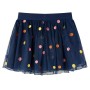 Gonna da Bambina in Tulle a Pois Blu Marino 92