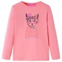 Maglietta da Bambina a Maniche Lunghe Gatto Rosa 92