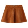 Gonna da Bambina con Tasche a Coste Cognac 116