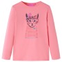 Maglietta da Bambina a Maniche Lunghe Gatto Rosa 116