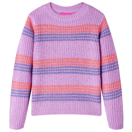 Maglione per Bambini Lavorato a Maglia Lilla e Rosa 128