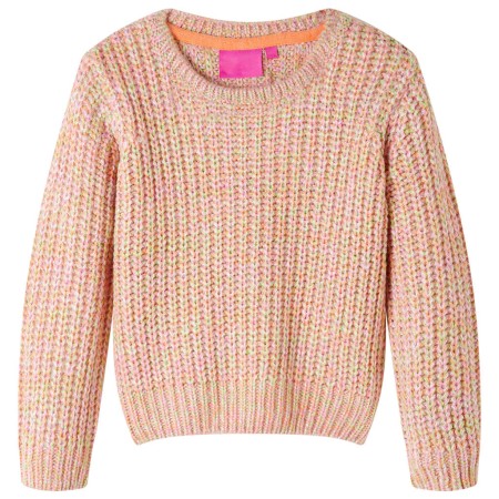 Maglione da Bambina Lavorato a Maglia Rosa Tenue 140