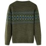 Maglione per Bambini Lavorato a Maglia Cachi 128