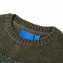Maglione per Bambini Lavorato a Maglia Cachi 128