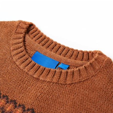 Maglione per Bambini Lavorato a Maglia Cognac 140