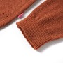 Cardigan da Bambina Lavorato a Mano Cognac 116