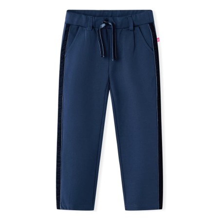 Pantaloni per Bambini con Finiture Nere Blu Marino 104