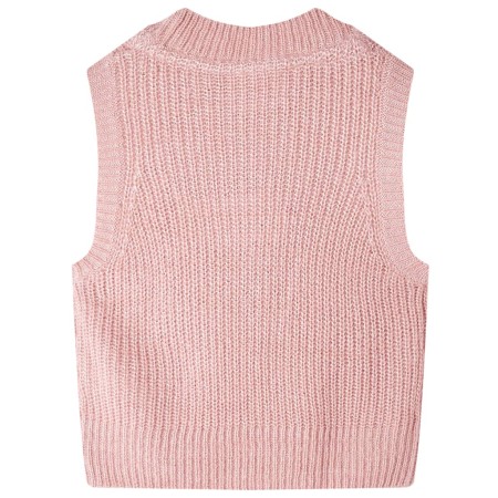 Gilet da Bambina Lavorato a Maglia Rosa Chiaro 92