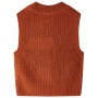 Gilet per Bambini Lavorato a Maglia Cognac 104