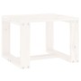 Tavolino da Giardino Bianco 40x38x28,5 cm Legno Massello Pino