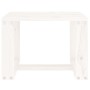 Tavolino da Giardino Bianco 40x38x28,5 cm Legno Massello Pino