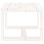 Tavolino da Giardino Bianco 40x38x28,5 cm Legno Massello Pino