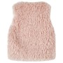 Gilet da Bambina in Pelliccia Sintetica Rosa Chiaro 104